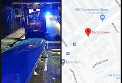 Zerwało dach. Autobus nie zmieścił się pod wiaduktem
