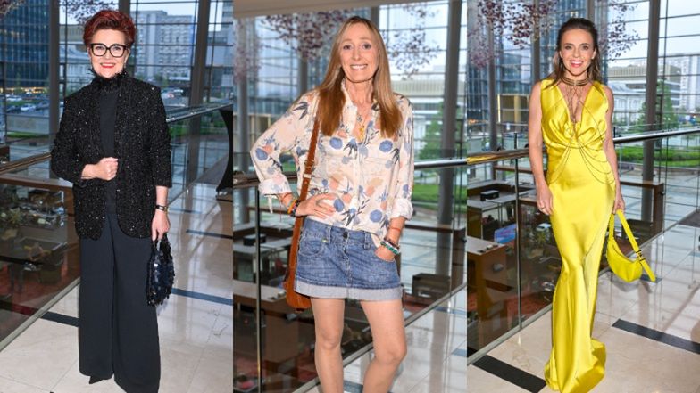 Jolanta Kwaśniewska, Beata Pawlikowska i Edyta Herbuś na gali