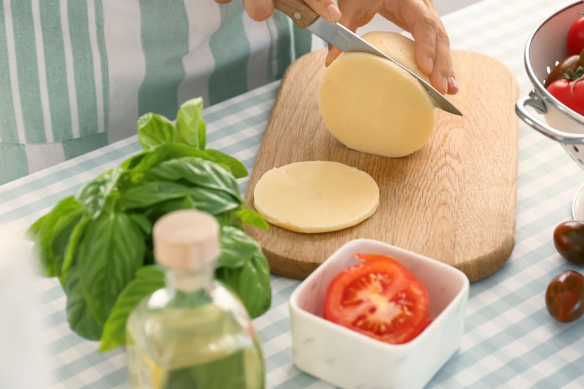 Caprese, but on courgette. Perfect idea!