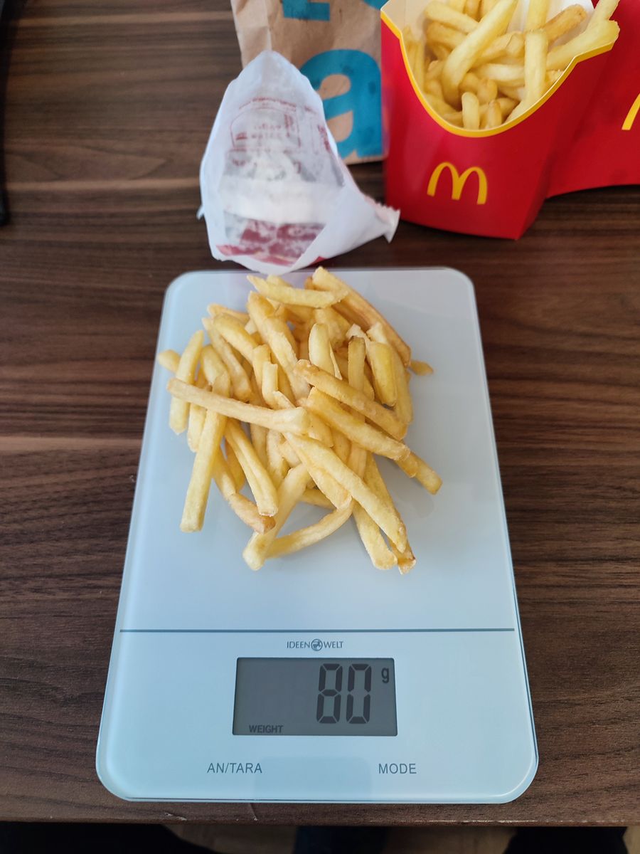 Małe frytki z McDonald's - jaką mają wagę?