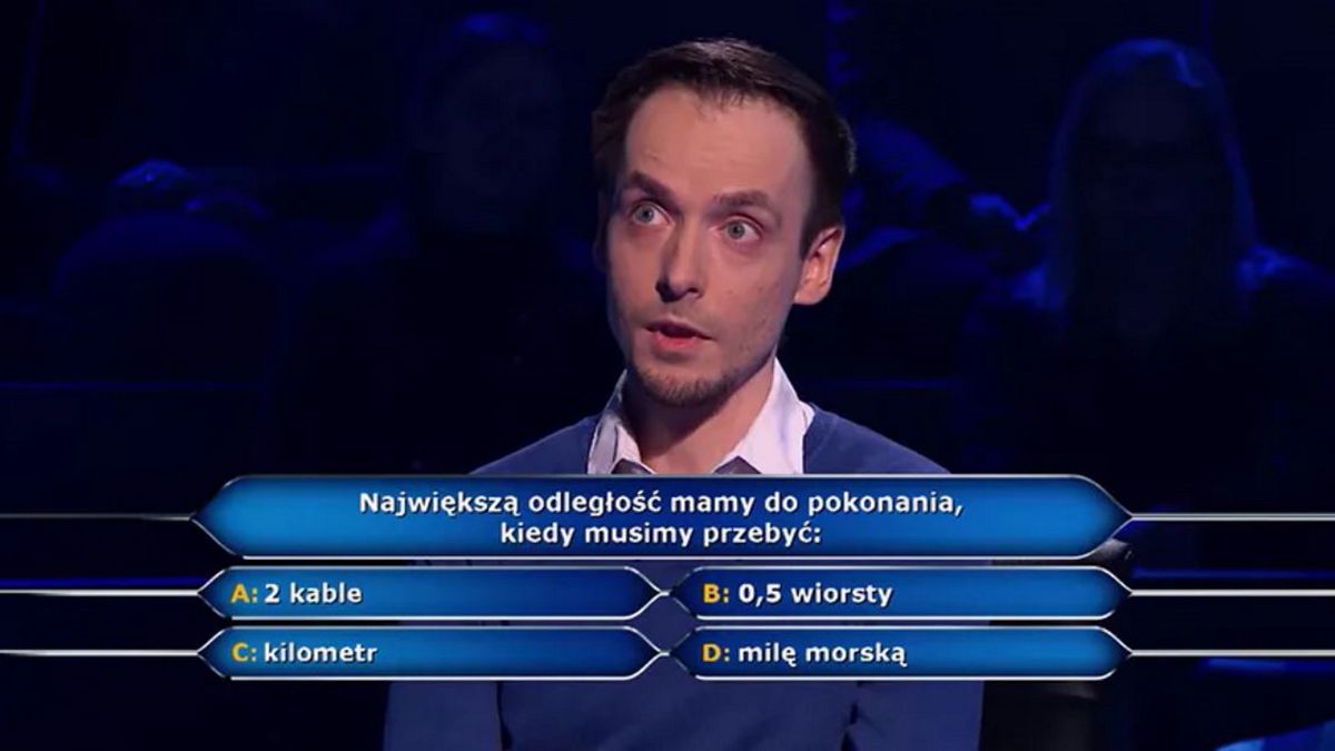 Tomasz Romaniuk szybko zdobył 20 tys. zł w "Milionerach"