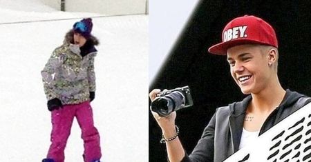 Bieber przed koncertem w Polsce na snowboardzie! (ZDJĘCIA)