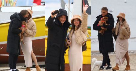 Jakub Rzeźniczak i Paulina Nowicka z drogą torebką i rozporkiem do uda urządzają sobie sesję na plaży w Sopocie. Słodko? (ZDJĘCIA)