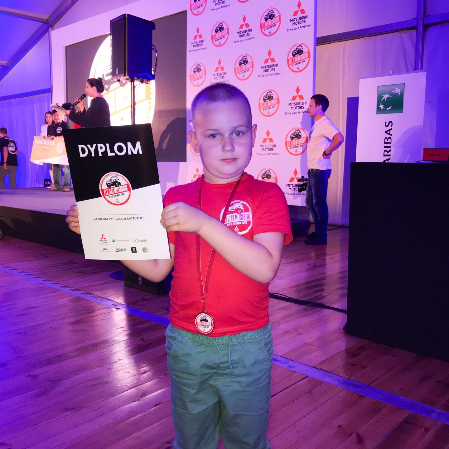 Medal, dyplom, koszulka i świetna zabawa, czyli jeden fan Mitsubishi więcej.