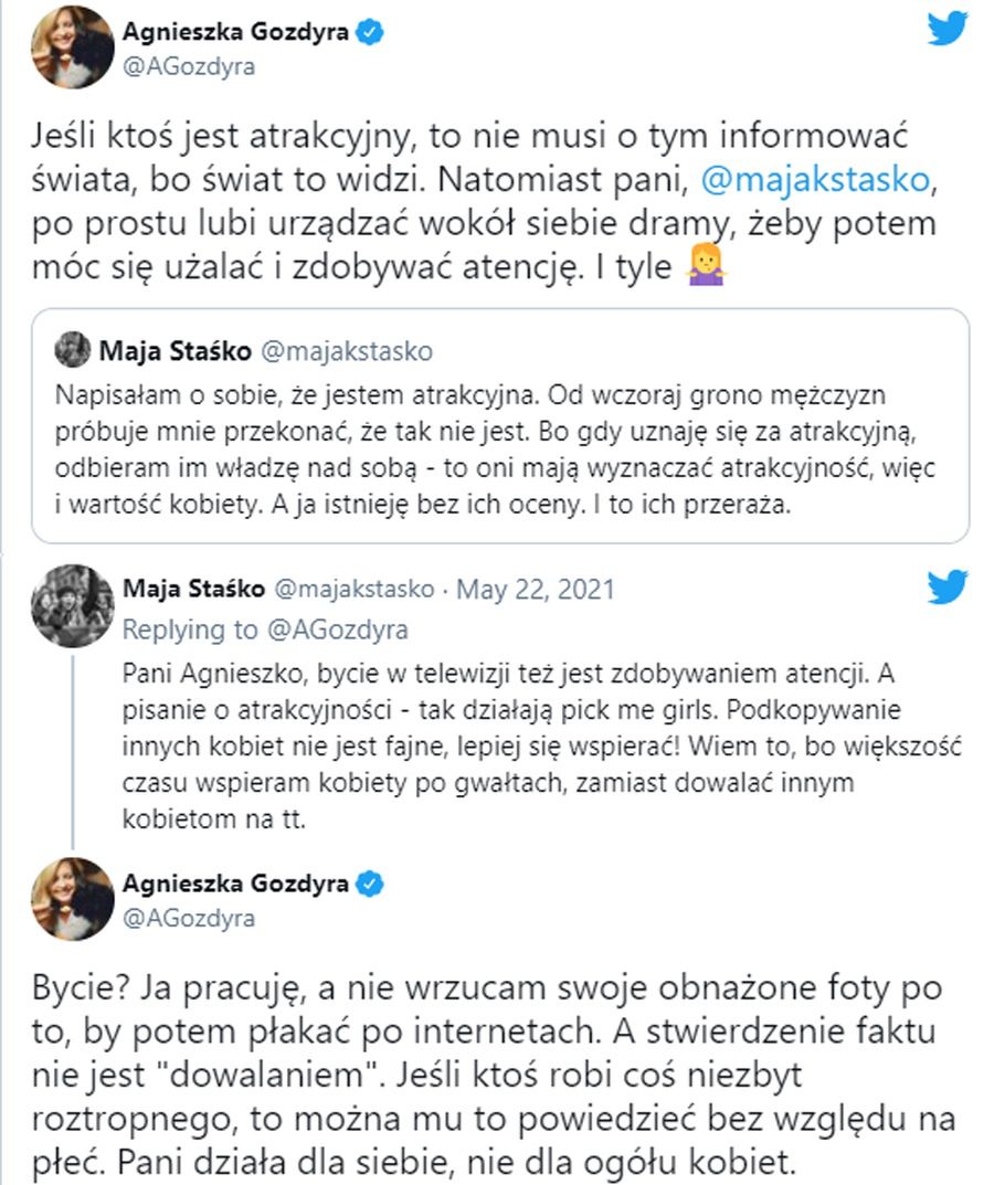 Maja Staśko kłóci się z Agnieszką Gozdyrą