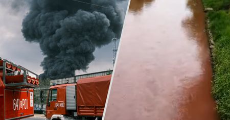 Rzeki zrobiły się czerwone po toksycznym pożarze. "Przedostały się"