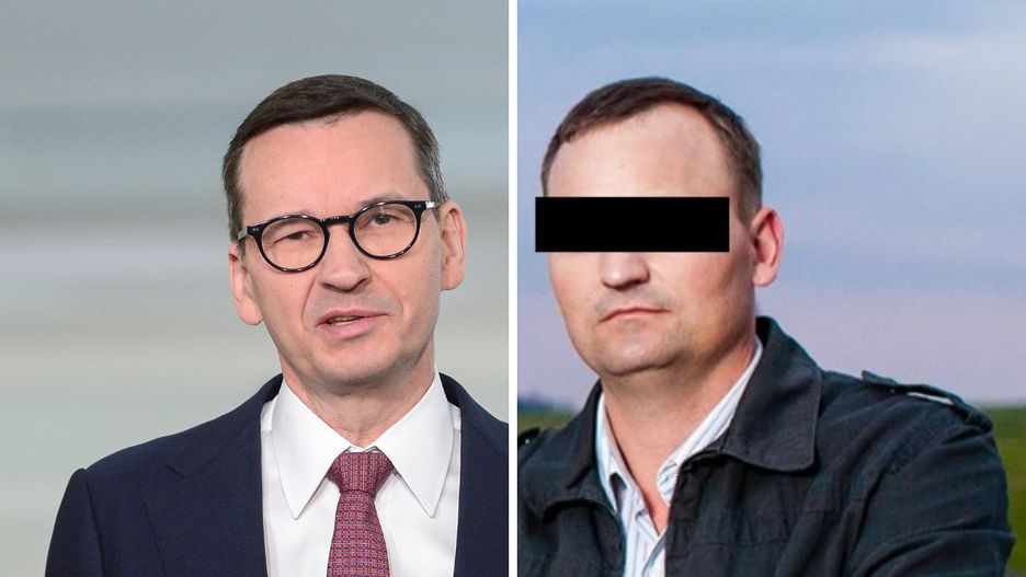 Były premier Mateusz Morawiecki i wójt gminy Grunwald Adam Sz.