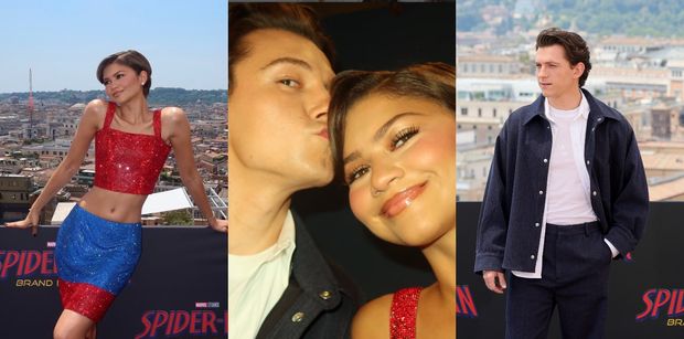 Cekinowa Zendaya i Tom Holland pozują na tle rzymskiej panoramy. Małżeństwo im służy? (ZDJĘCIA)