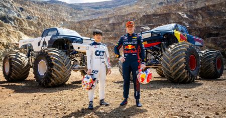 Gwiazdy Formuły 1 przesiadły się do monster trucków. Zobaczcie wyścig