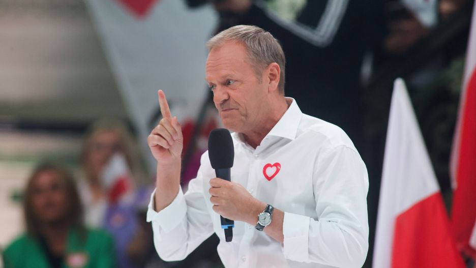 Donald Tusk podczas spotkania w Łodzi
