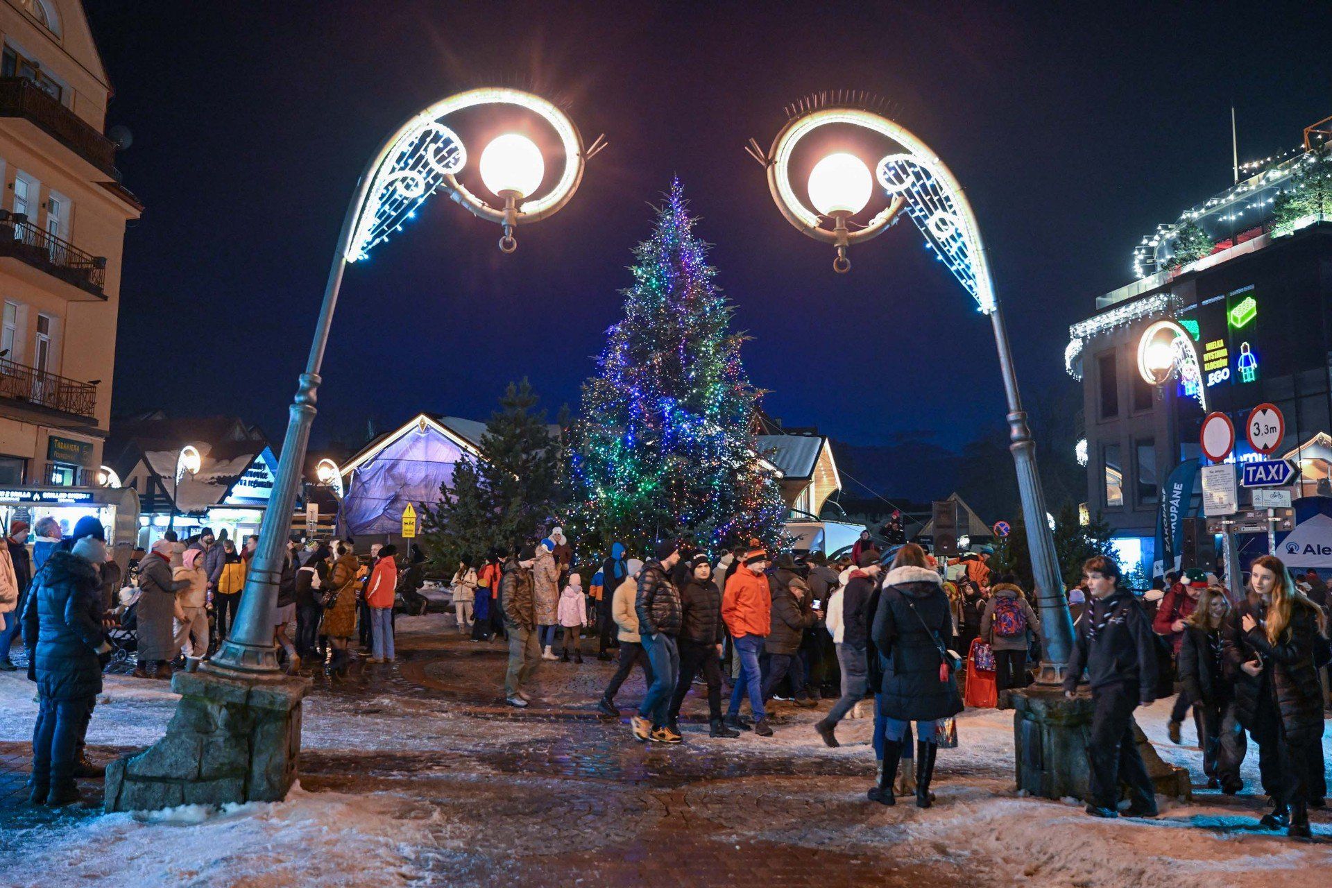 Zaświecenie choinki na Krupówkach