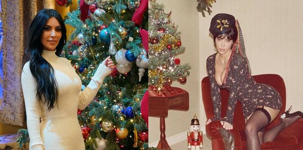 Kim Kardashian już poczuła święta i uroczyła fanów seksowną sesją zdjęciową w stylu vintage. Czujecie klimat? (FOTO)