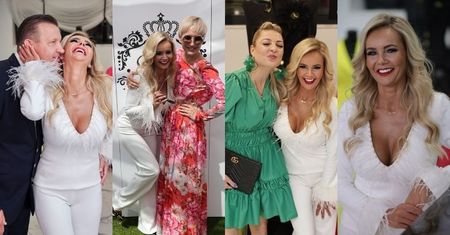 Monika Chwajoł wdzięczy się do zdjęć z mężem i znanymi koleżankami na otwarciu swojego butiku (ZDJĘCIA)