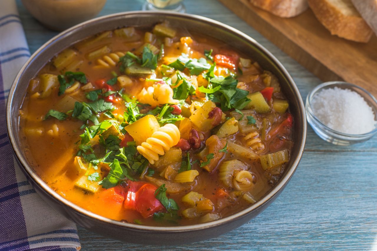 Italian minestrone soup