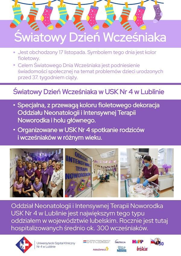 Plakat Dzień Wcześniaka USK 4 Lublin