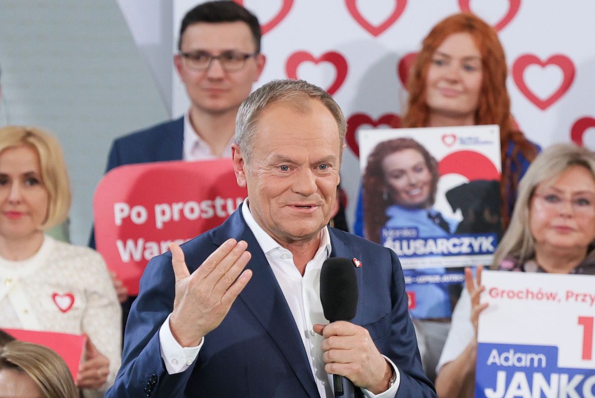 Donald Tusk wystąpił na konwencji wyborczej w Warszawie