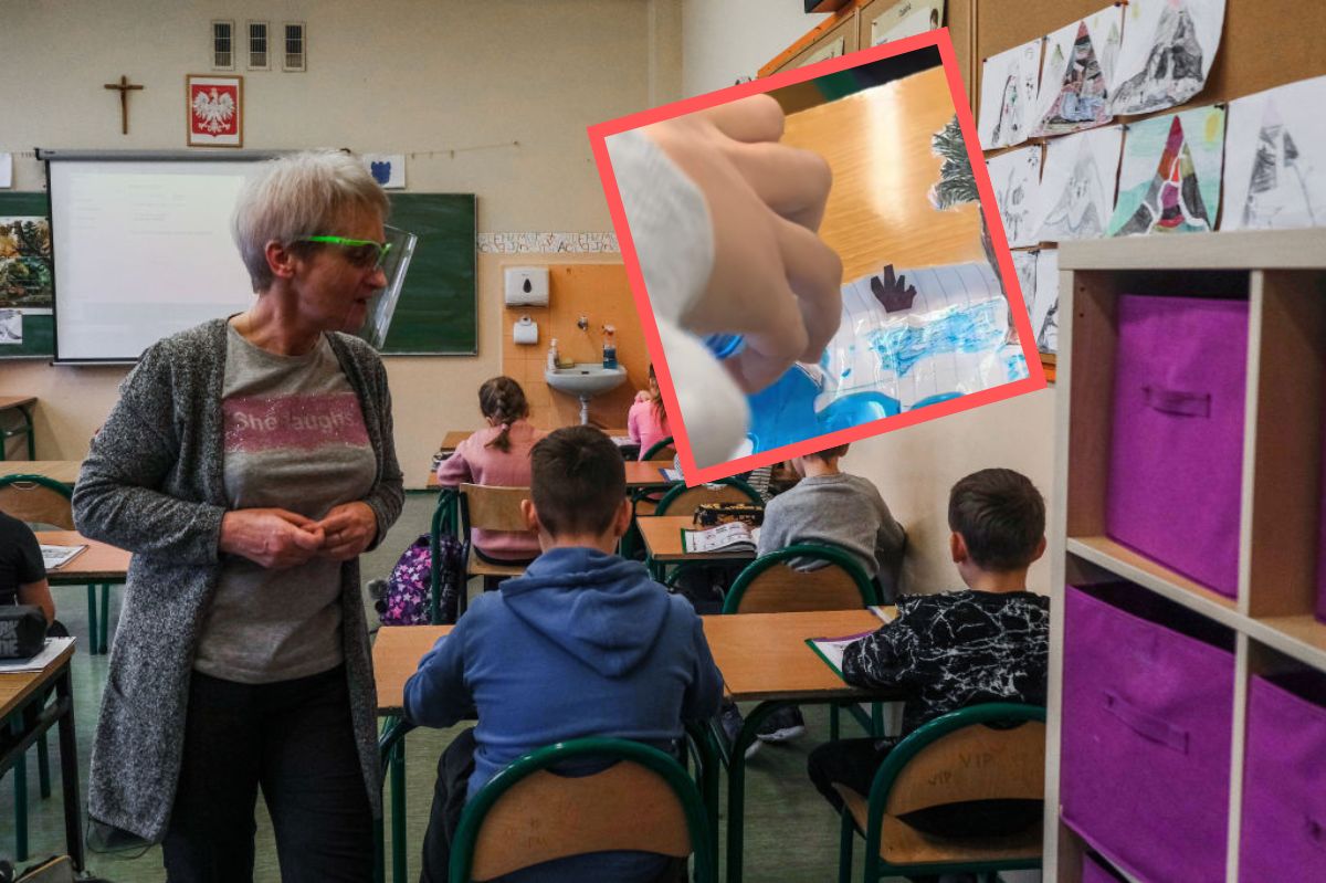 Nowa moda w szkole. Kleją z papieru "akwarium" tak, żeby nauczyciel nie zauważył