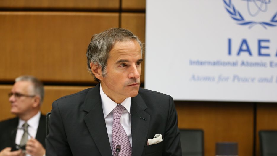 Rafael Grossi, dyrektor MAEA podczas spotkania ekspertów w Wiedniu 12 września