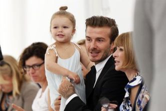 David Beckham z córeczką na pokazie Victorii!