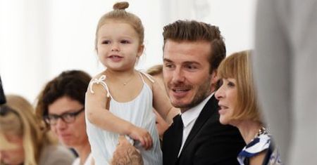 David Beckham z córeczką na pokazie Victorii!