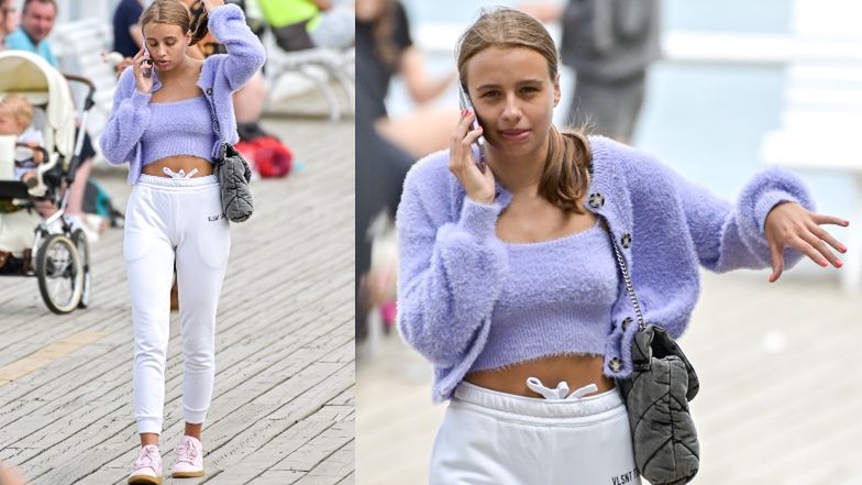 Oliwia Bieniuk na molo w Sopocie