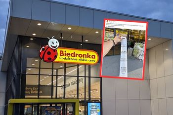 Paragon z Biedronki na 51 cm. Większość to vouchery. Klient osłupiał