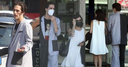 Damiano David z Maneskin z Britney Spears na koszulce randkuje z narzeczoną w kinie (ZDJĘCIA)