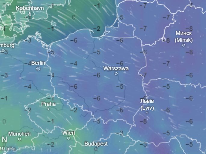 Prognoza na noc, w środę 12 lutego