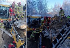 Pilna akcja na miejscu. Mężczyzna jest 6 metrów pod ziemią