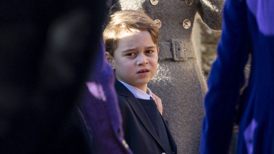 KING'S LYNN, ENGLAND - DECEMBER 25:  Prince George of Cambridge attends the Christmas Day Church service at Church of St Mary Magdalene on the Sandringham estate on December 25, 2019 in King's Lynn, United Kingdom. (Photo by Mark Cuthbert/UK Press via Getty Images)