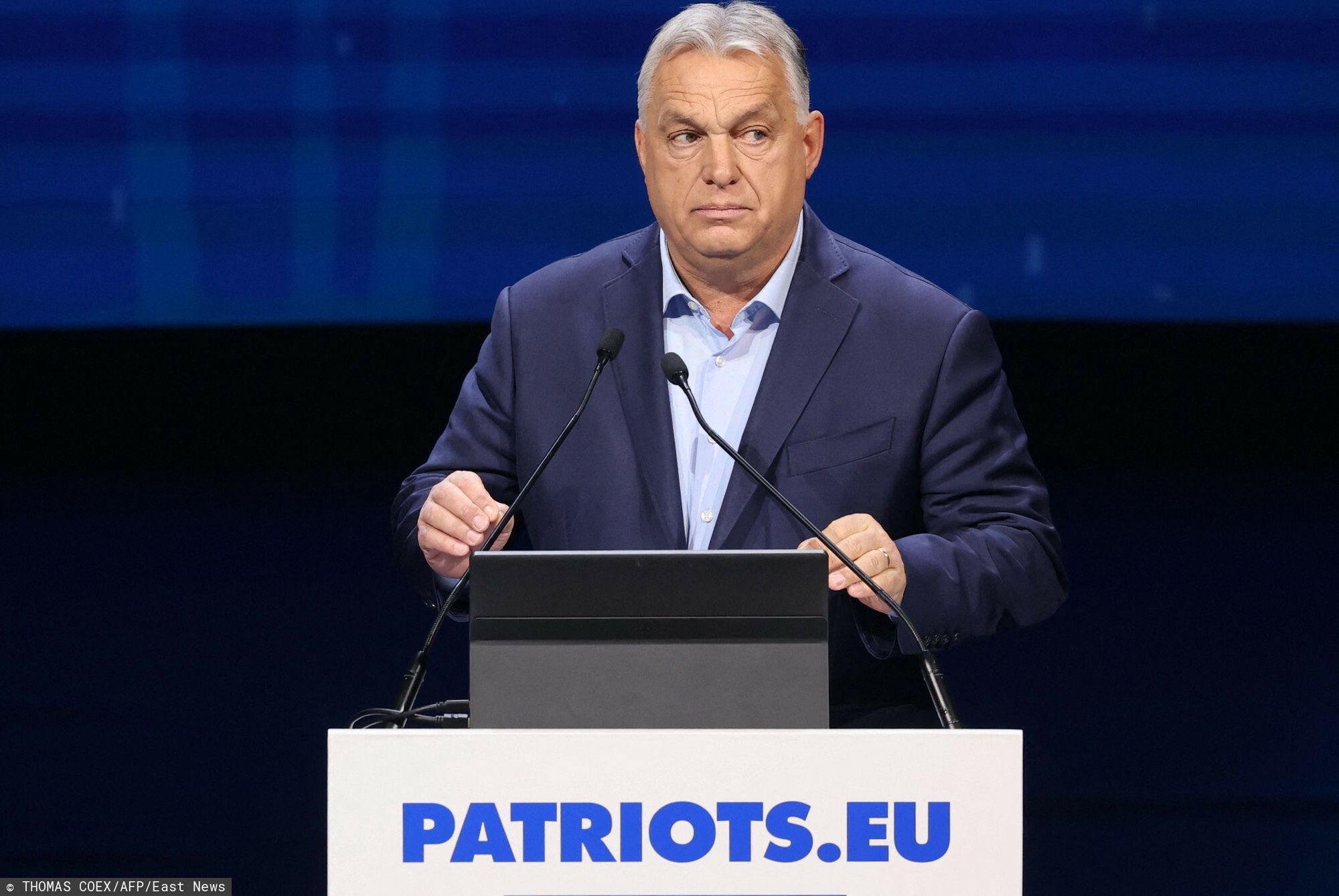 Spotkanie polityk�w skrajnej prawicy w Madrycie
Hungarian Prime Minister Viktor Orban delivers a speech during a meeting of Patriots for Europe, the European Parliament's largest far-right bloc, at a hotel in Madrid on February 8, 2025. With Viktor Orban and Marine Le Pen as headliners, and under the slogan "Make Europe Great Again" �inspired by former U.S. President Donald Trump's "Make America Great Again," which calls for restoring America's greatness� numerous European far-right leaders gathered in Madrid today to advocate for a "180-degree change" in the European Union, leveraging the Trumpist momentum. (Photo by Thomas COEX / AFP)
THOMAS COEX