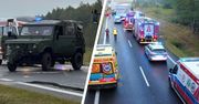 Poważny wypadek na Podkarpaciu. Poszkodowanych 7 żołnierzy