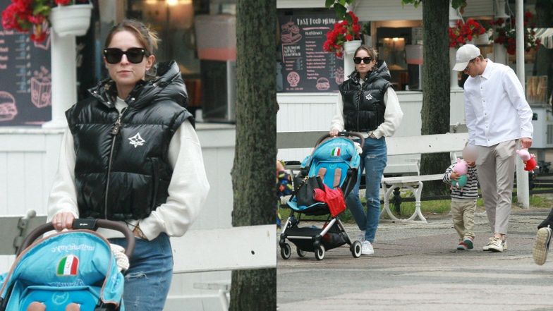 Piotr Zieliński spaceruje po Sopocie z żoną i synkiem