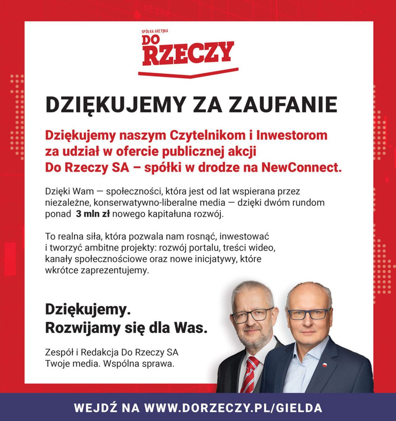 Do Rzeczy S.A. pozyskała 3 mln zł od inwestorów. Debiut na NewConnect celem na I półrocze 2026 r.