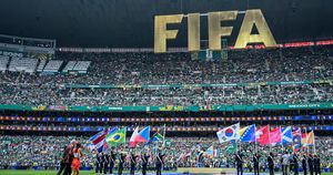 MEXICO CITY, MEXICO - JUNE 11: FIFA World Cup opening ceremony during the  World Cup match between Mexico  v South Africa at the Mexico City Stadium on June 11, 2026 in Mexico City Mexico (Photo by Andrey Heuler/Soccrates/Getty Images)