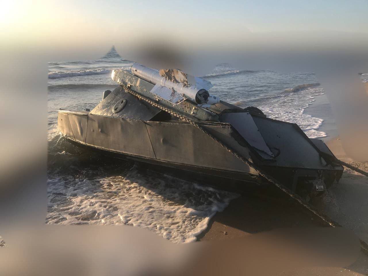 A Ukrainian drone off the coast of Crimea