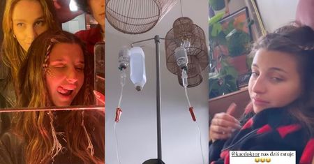 Podłączona do kroplówki Julia Wieniawa wspomina intensywny weekend: "Dobry after wczoraj był HEHE"