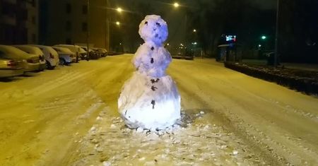 Bałwan wpadł w ręce policji. Nietypowa interwencja w Lesznie