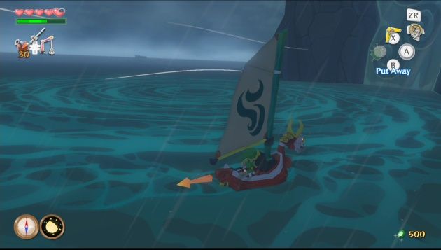 Legend of Zelda: Wind Waker HD pływanie łódką