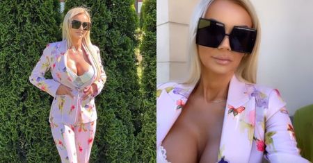 Monika Chwajoł eksponuje ogromny dekolt na komunii i wdaje się w pyskówkę z fanami: "Wiedziałam, że Grażyny ruszą" (ZDJĘCIA)