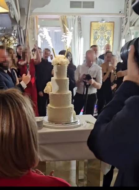 Tort na ślubie "Kurzopków"