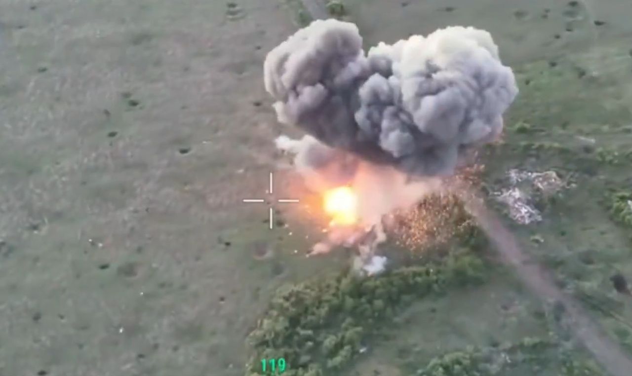 Attack on a Russian tank in the Luhansk oblast