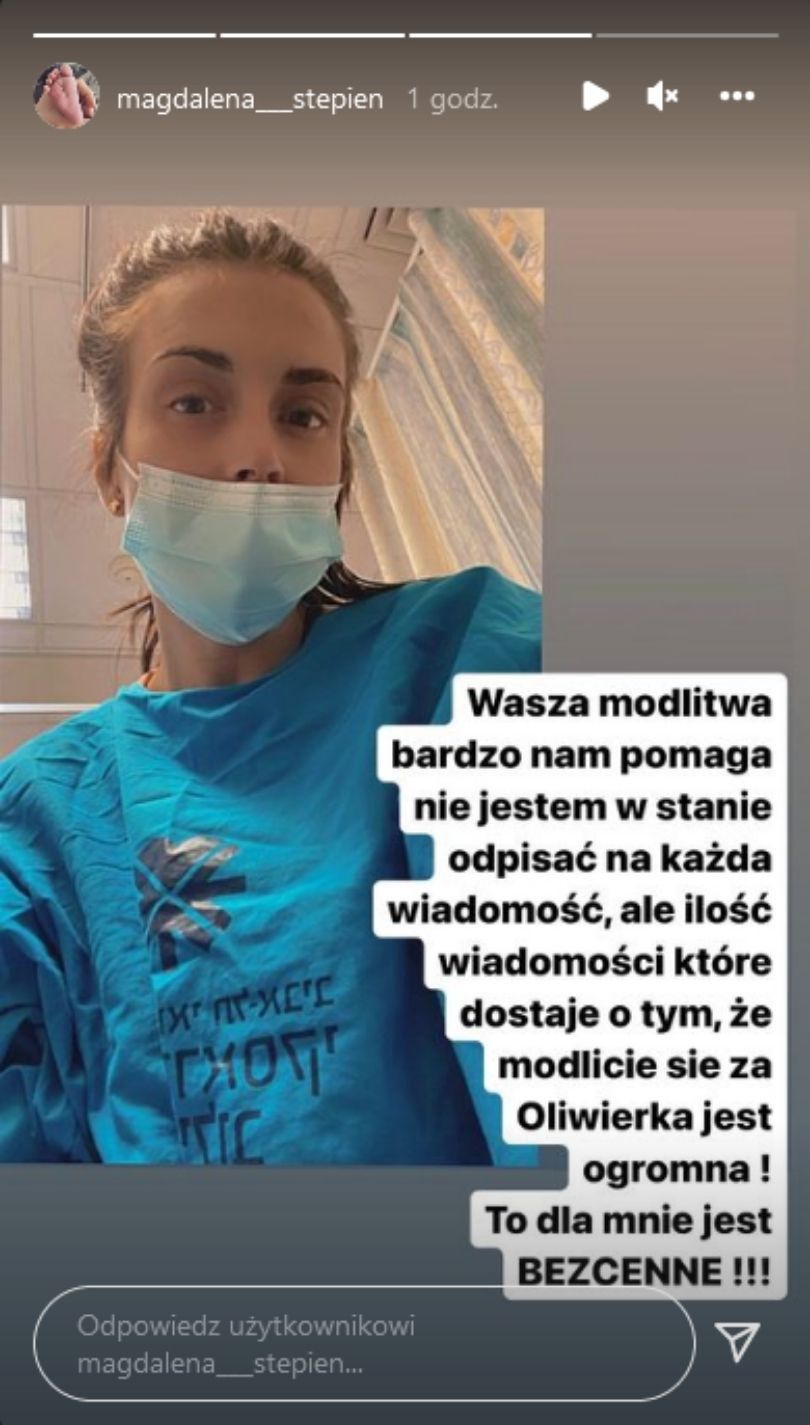 Magdalena Stępień publikuje zdjęcie synka ze szpitala i dziękuje fanom za wsparcie
