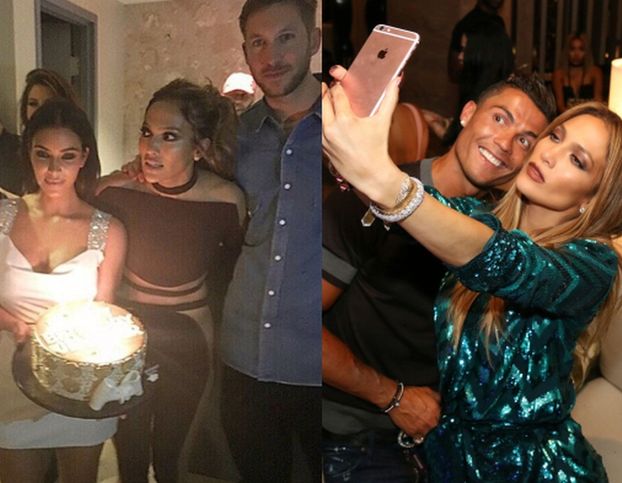 Jennifer Lopez świętuje urodziny z... Cristiano Ronaldo i Kim Kardashian! (FOTO)