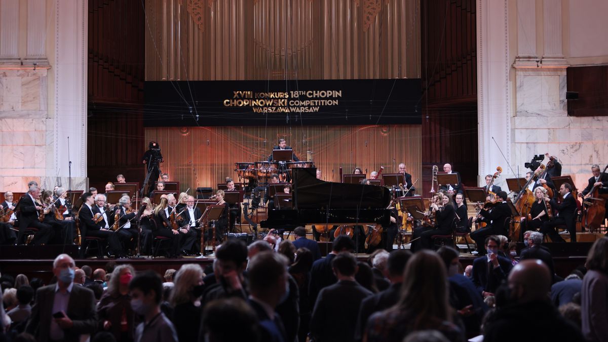 Koncert w ramach finału Konkursu Chopinowskiego w sali koncertowej Filharmonii Narodowej w Warszawie 