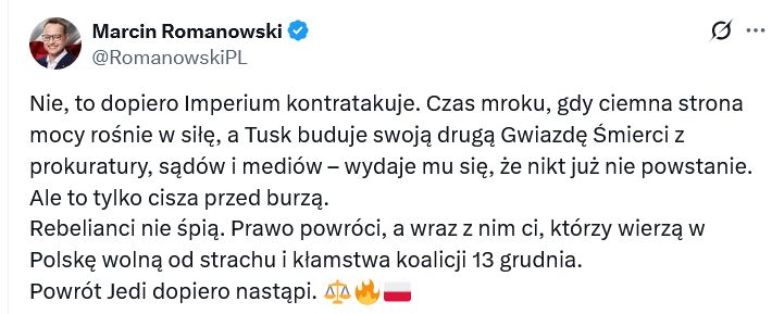 Romanowski komentuje