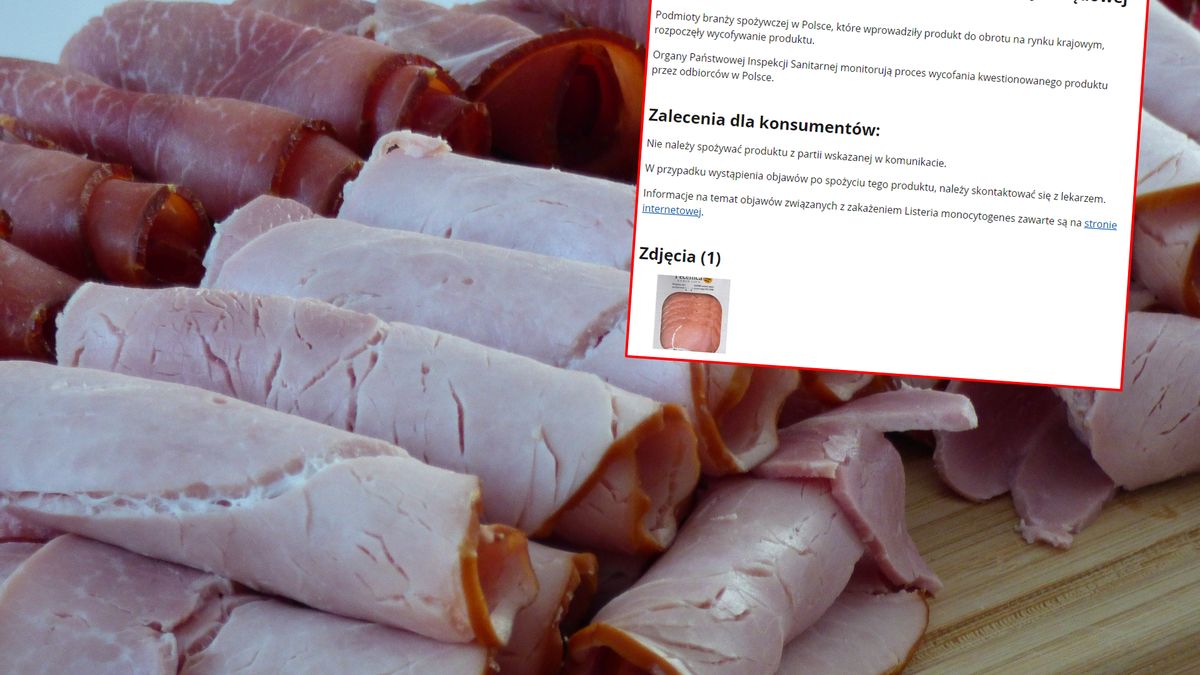 GIS ostrzega przed zjedzeniem wędliny!