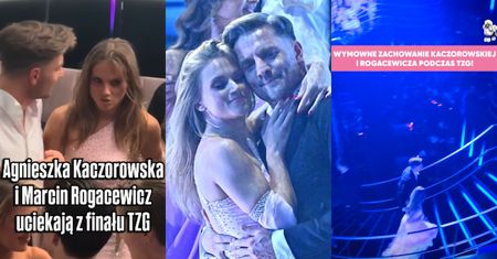 Trudny wieczór Kaczorowskiej i Rogacewicza. Unikali reszty uczestników i zaliczyli ANGIELSKIE WYJŚCIE z finału "Tańca z Gwiazdami"