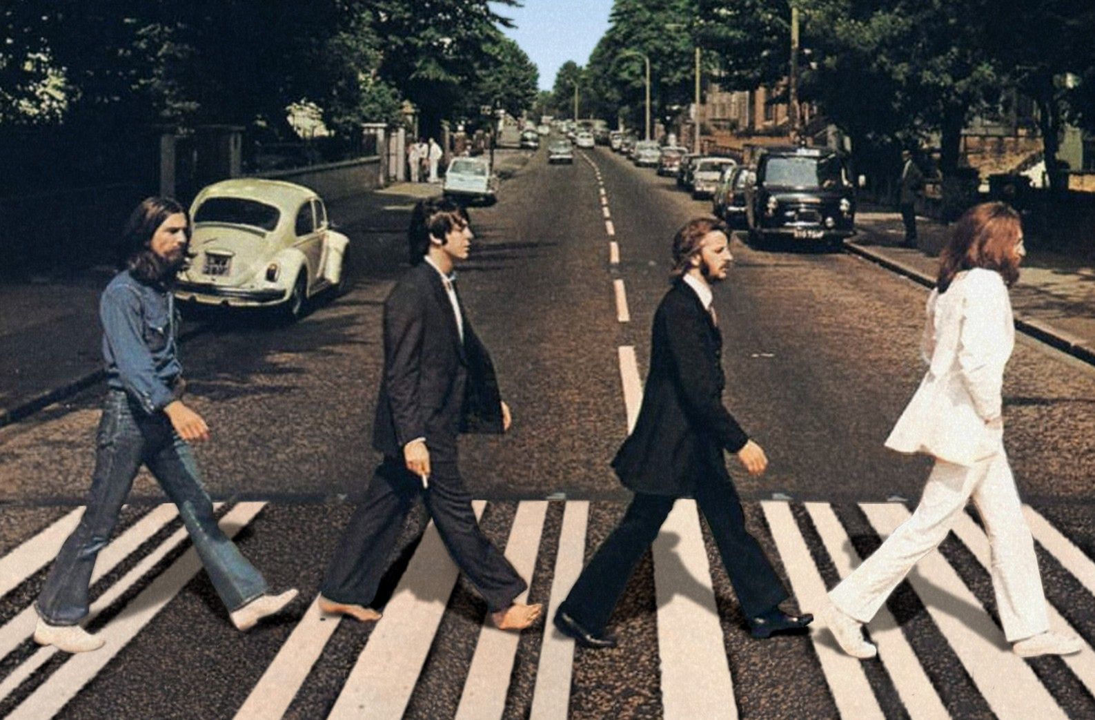Przejście dla pieszych z okładki The Beatles odmalowane. Ruch na Abbey Road ustał 1