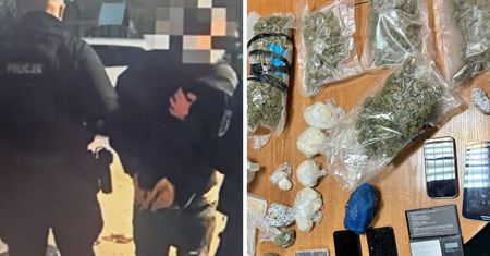 Policja zatrzymała sześć osób. Zabezpieczono broń i narkotyki